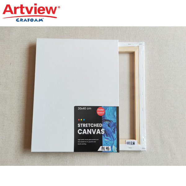400g linen pinewood stretched canvas